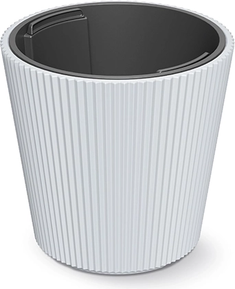 Květináč s vkladem MILLY 23,8 cm bílý