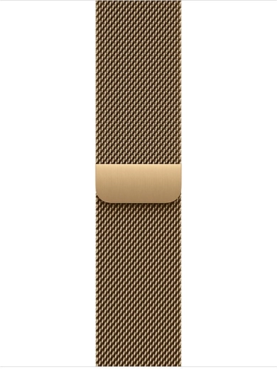 Mediánský řemínek k hodinkám 42 mm ve zlaté barvě