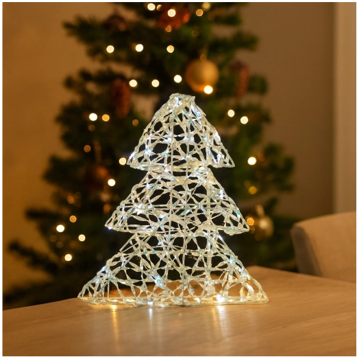 Vánoční LED stromek 30 cm s duhovým efektem na baterie