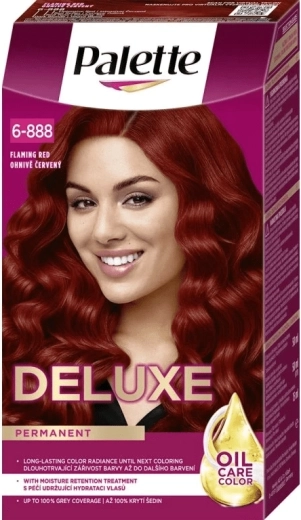 Palette Deluxe permanentní barva na vlasy ohnivě červená 50 ml