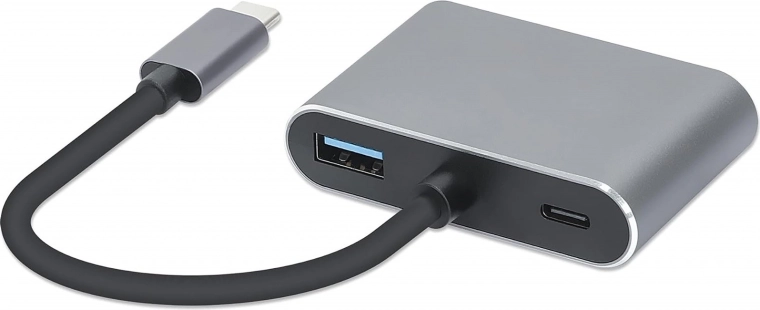 USB-C multifunkční hub 4v1 s HDMI 4K a VGA