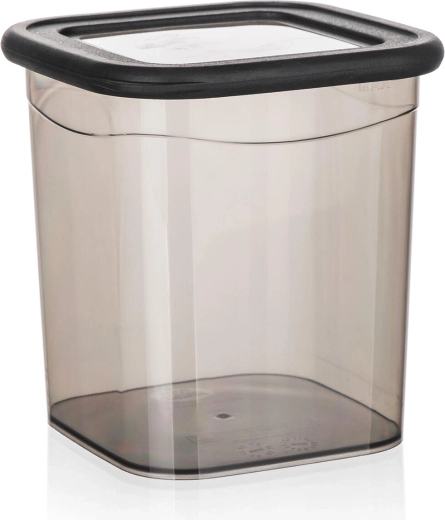 Čtvercová úložná dóza LISSA 0,9 l kouřová