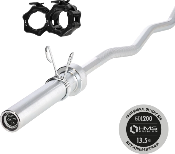 Olympijská lomená osa HMS Premium 150 cm s rychlouzávěry ZG1000