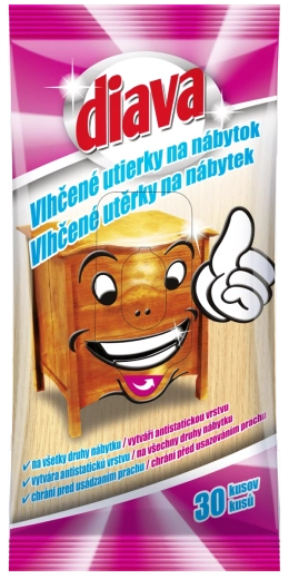 Diava vlhčené ubrousky na nábytek 30 ks
