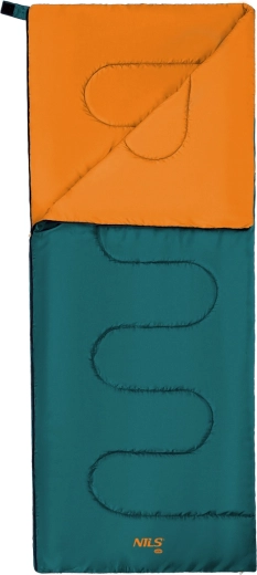 Spací pytel NILS Camp zeleno‑oranžový dekový