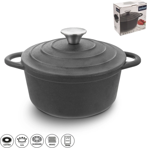 Litinový hrnec s poklicí 2,7 l