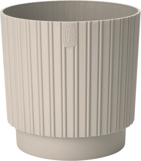 Květináč MIKA Cyli Petit ECO z recyklovaného plastu 22 cm mandlový