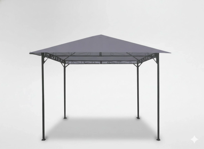 Zahradní altán šedý 3 × 3 m