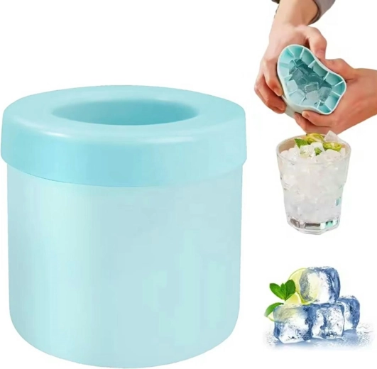 Silikonová forma na led s víčkem, 60 kostek