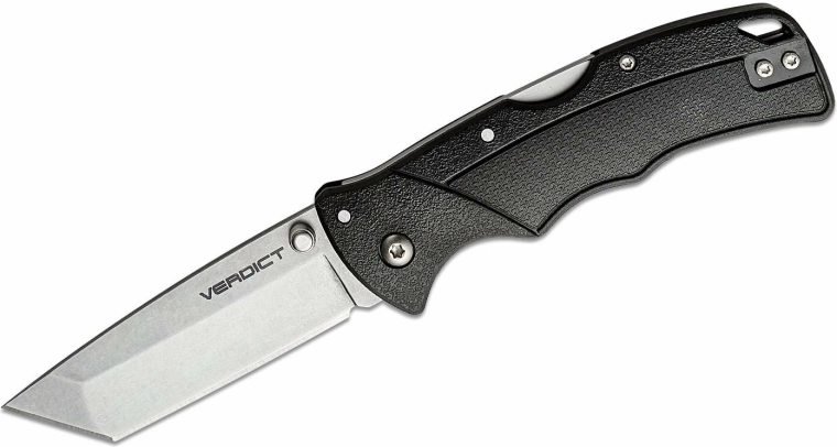 Zavírací nůž Cold Steel Verdict 3" Tanto, stonewash, černý GFN