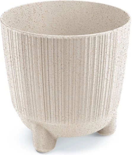 Květináč Ryfo N Eco Wood 14,5 cm bílý