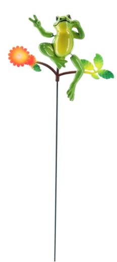 Zahradní dekorace na tyčce žába 50 cm