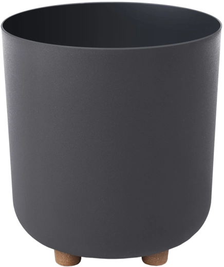 Květináč Sofia 24 cm z recyklovaného plastu – černý mat