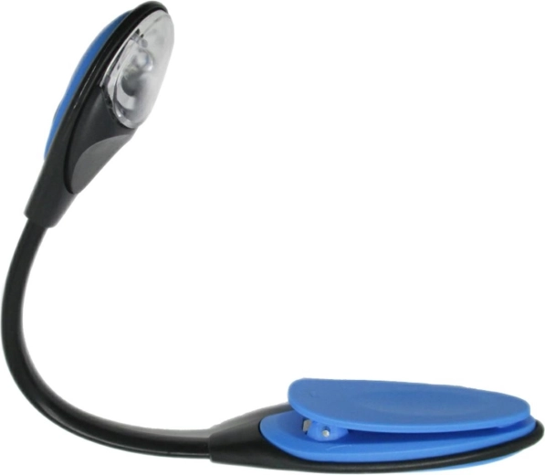 Led lampička s klipem modrá