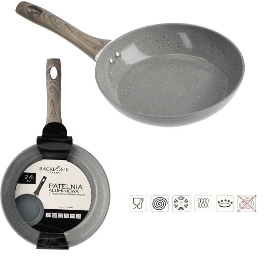 Hliníková nepřilnavá pánev s mramorovým povlakem 24 cm