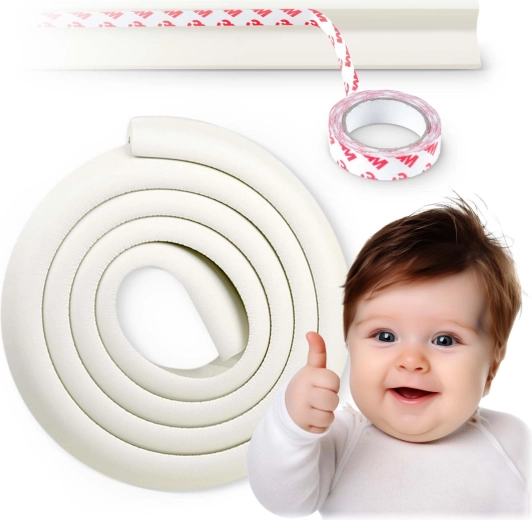 Bezpečnostní pěnová ochrana hran RICOKIDS, bílá, 2 m