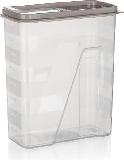 Dóza na sypké potraviny 2 l s dávkovacím víčkem LATTE