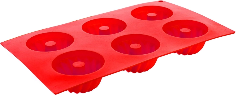 Silikonová forma na mini bábovičky CULINARIA, 6 ks, červená
