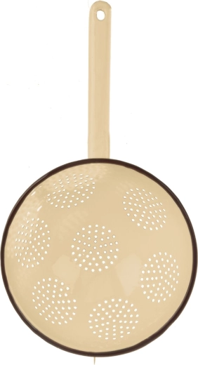 Emaliovaný kuchyňský cedník hnědý 22 cm