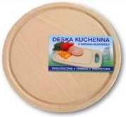 Kulaté bukové prkénko na krájení 25 cm s drážkou