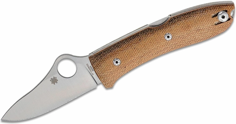 Kapesní nůž Spyderco SpyOpera hnědá Micarta, saténová čepel M390 7,4 cm