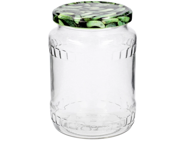 Skleněná zavařovací nádoba 720 ml s kovovým víčkem 82 mm