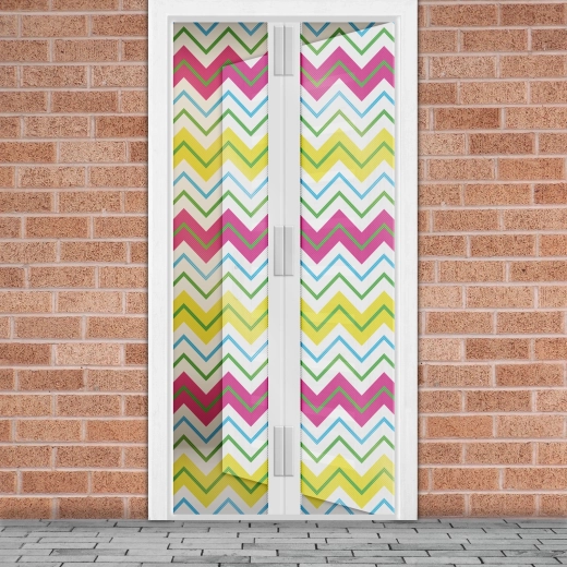 Magnetická síť proti hmyzu do dveří s vlnitým vzorem 100 x 210 cm
