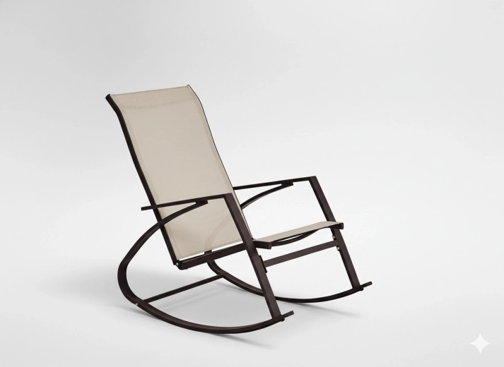 Zahradní houpací křeslo, hnědé, 60 × 104 × 95 cm