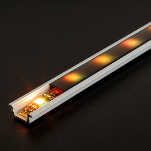 Bílý zapuštěný hliníkový U profil pro LED pásek 1000 mm