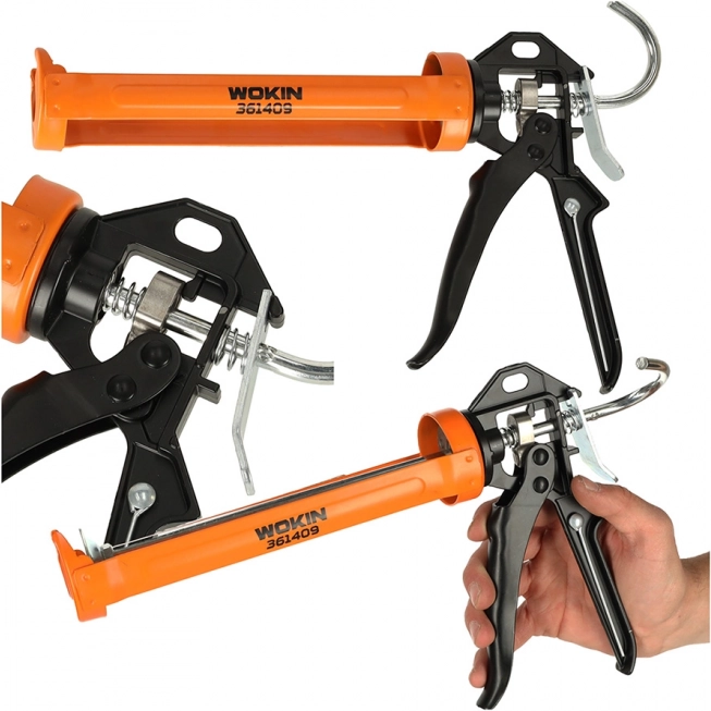 Vytlačovací pistole na silikon a lepidla s otočným korpusem 360° WOKIN