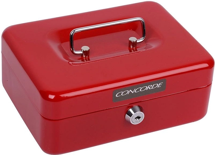 Kovová pokladna Concorde 22 červená