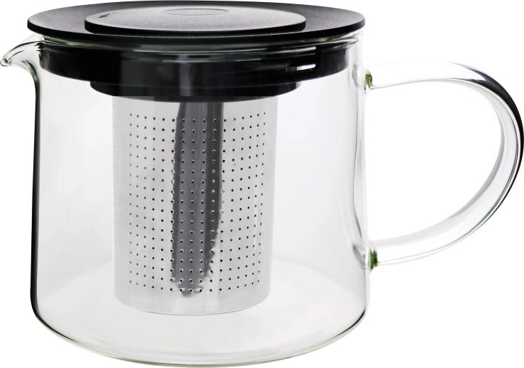 Skleněná konvice na čaj 0,6 l se sítkem a víčkem Kitchisimo