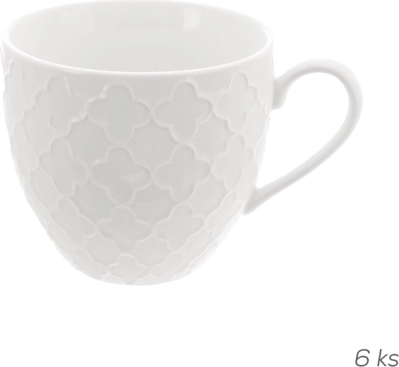 Hrnky z porcelánu Whiteline 0,25 l (6 ks)