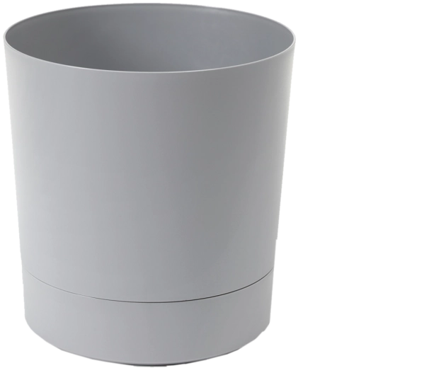 Květináč s podstavcem Aura 28 cm – šedý mat