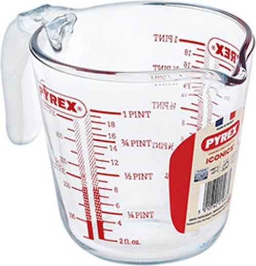 Skleněná odměrka PYREX 0,5 l