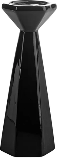 Kuželový svícen černý 24,5 cm