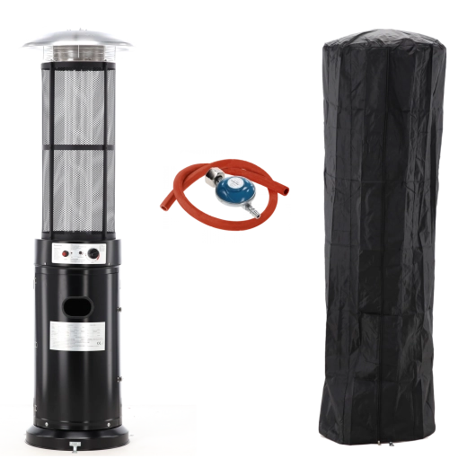 Plynový terasový ohřívač, kulatý, práškově lakovaný, 180 cm