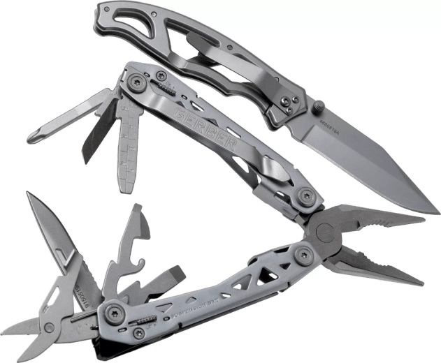 Gerber sada Suspension NXT a Paraframe – multifunkční kleště (15 funkcí) a kapesní nůž