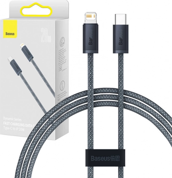 Kabel Baseus Dynamic Series USB-C na Lightning 20W 2m šedý