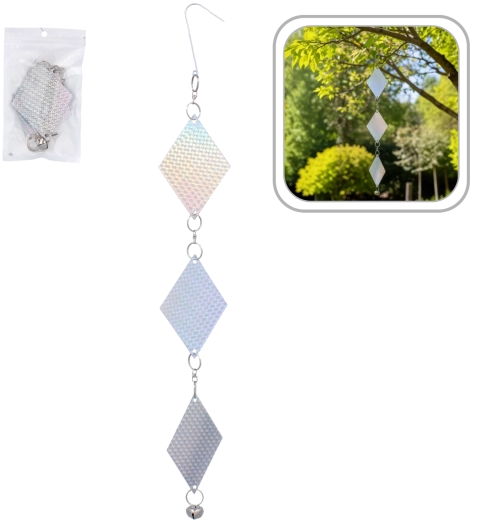 Odstrašovač ptáků – reflexní pásky 50 cm, mix barev