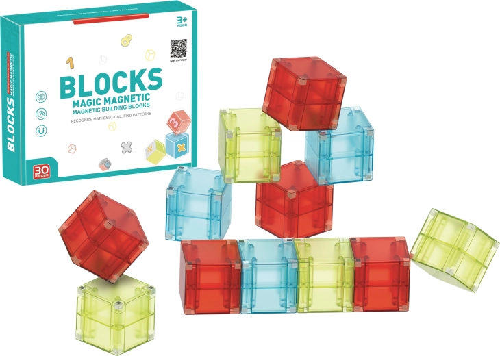Magnetická stavebnice pro děti – 66 dílků