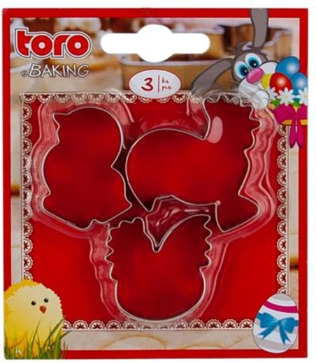 Velikonoční vykrajovátka – kohout, slepice a kuře, sada 3 ks