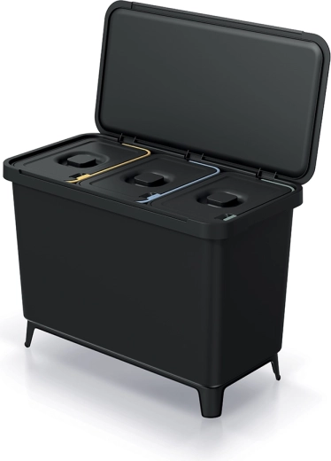 třídicí odpadkový koš systema 3×10 l z recyklovaného plastu, nástěnný