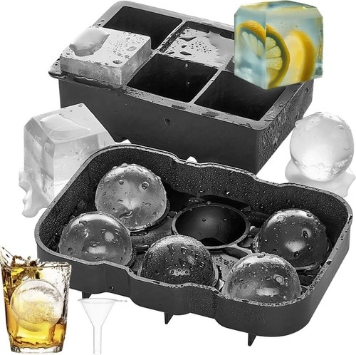 Silikonové formy 2v1 na ledové kostky a koule RUHHY