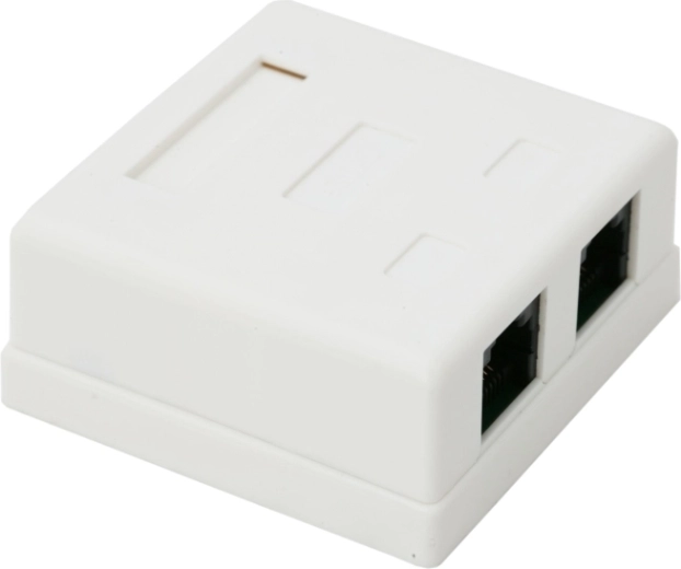 Dvojitá nástěnná zásuvka RJ45 UTP Cat.5