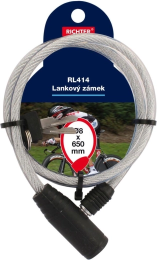 Lankový zámek 8 × 650 mm s 2 klíči RICHTER