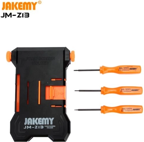 Servisní montážní držák na opravu telefonů Jakemy + šroubováky - 1 kus