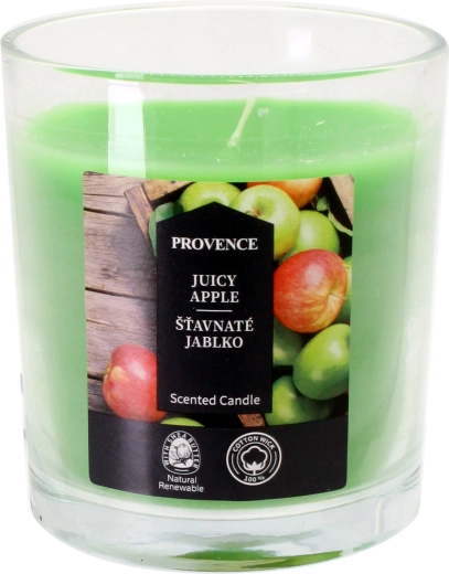 Svíčka ve skle Šťavnaté jablko 7 × 8 cm