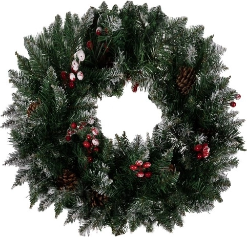 Ozdobný vánoční věnec zasněžený Ruhhy