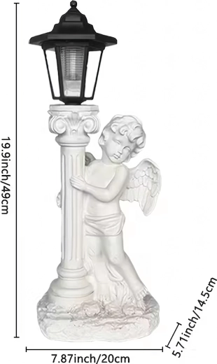 Solární zahradní lampa s andílkem 49 cm